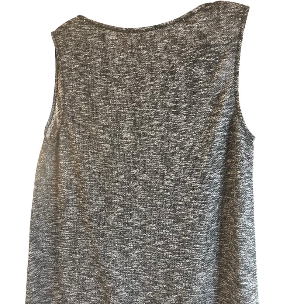 Max Studio Weekend Charcoal Space Dye French Terry Knit Dress Sleeveless Sz S - Picture 6 of 8